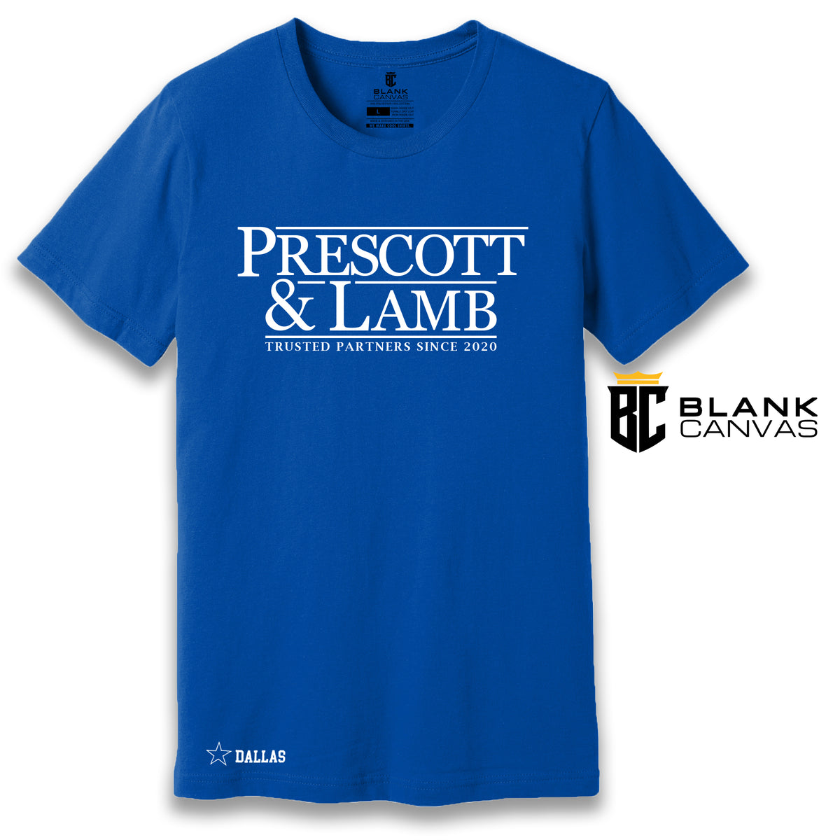 Blank Canvas Merch Dallas Dak Prescott T-Shirt Small