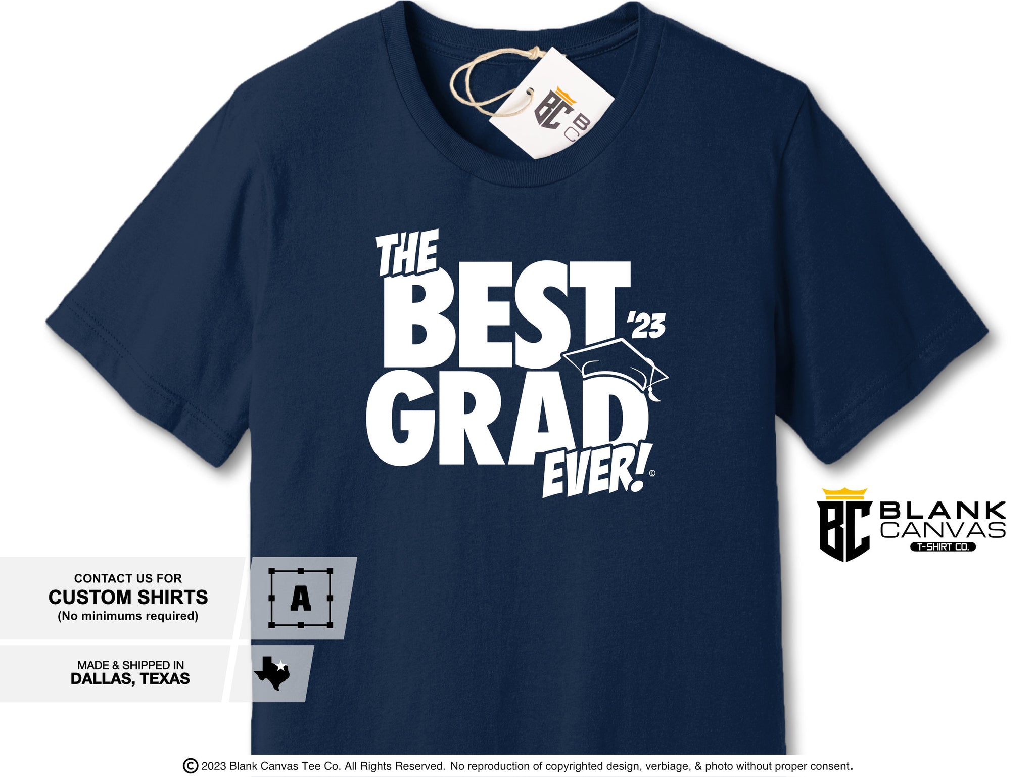 Best Grad Ever High School College T-Shirt Graduation Gift for Him Her