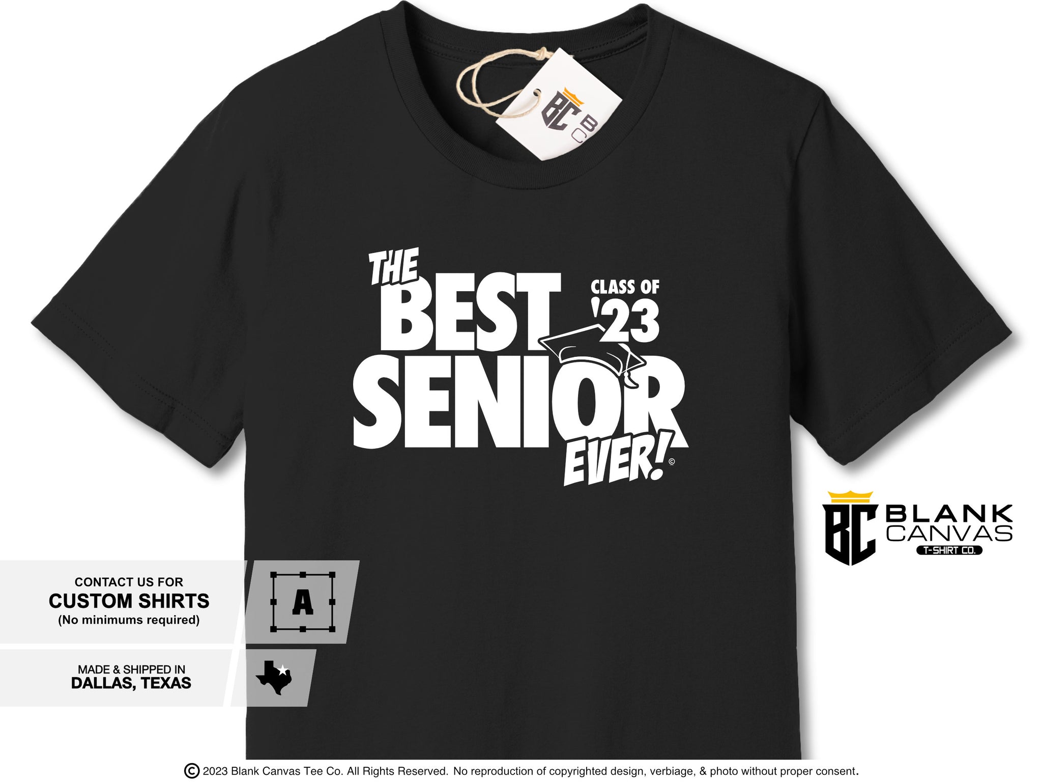Trendy Best Senior Ever HS High School College T-Shirt Graduation Gift for Him Her