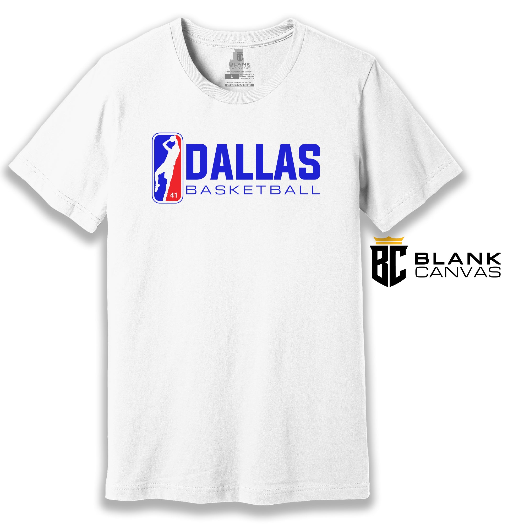 Dirk Nowitzki NBA Logo Dallas Mavericks Playoffs T-Shirt XL