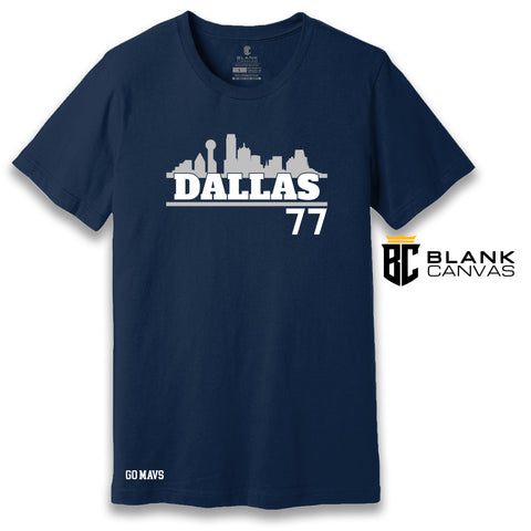 Dallas Mavericks Skyline Luka Doncic Playoffs T-Shirt